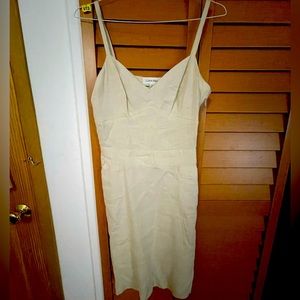 Calvin Klien linen dress with pockets.